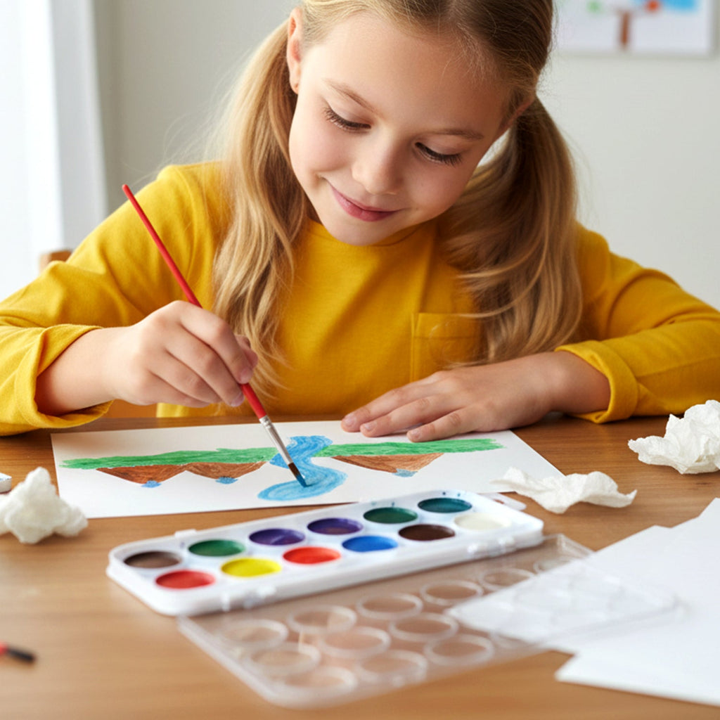 Creative watercolor painting kit for kids