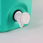 Side view of insulated 5.5L water jug filled with fresh water