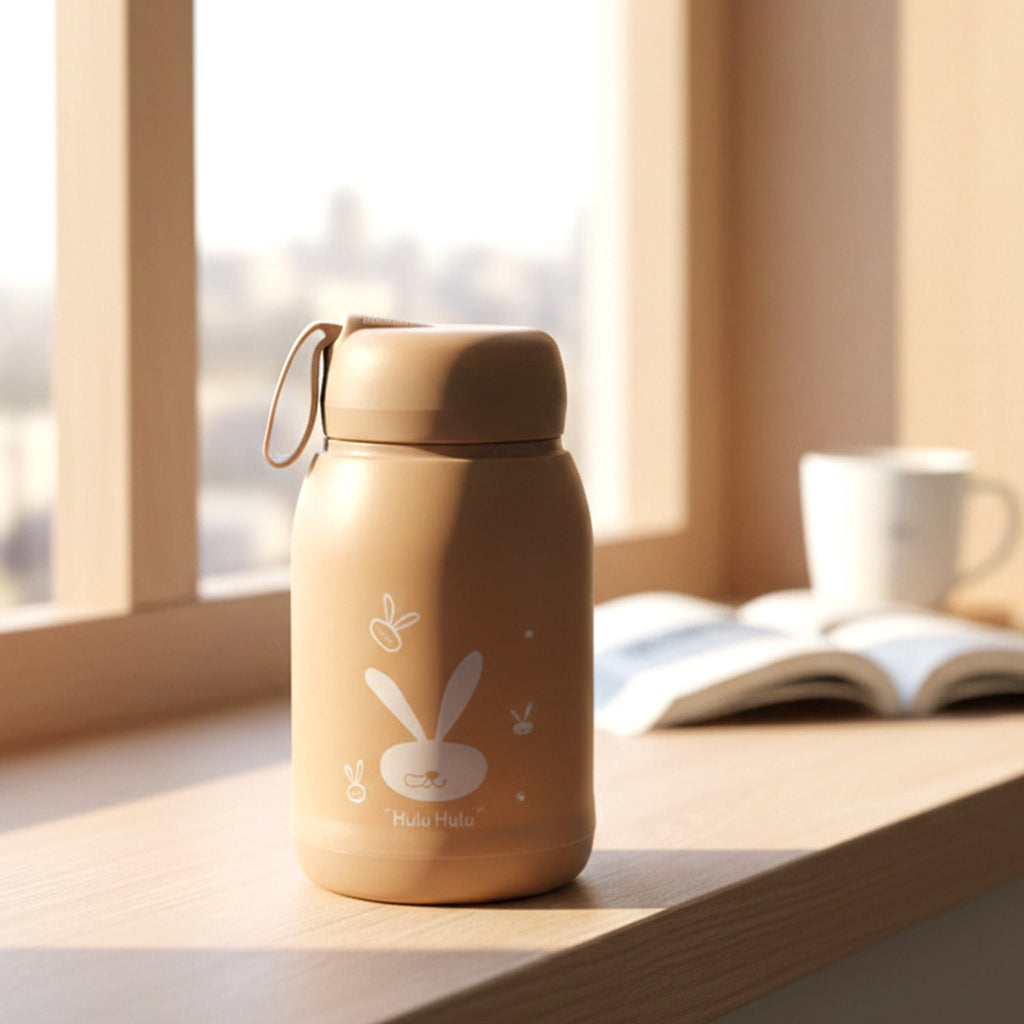 Glass water bottle suitable for both hot and cold drinks