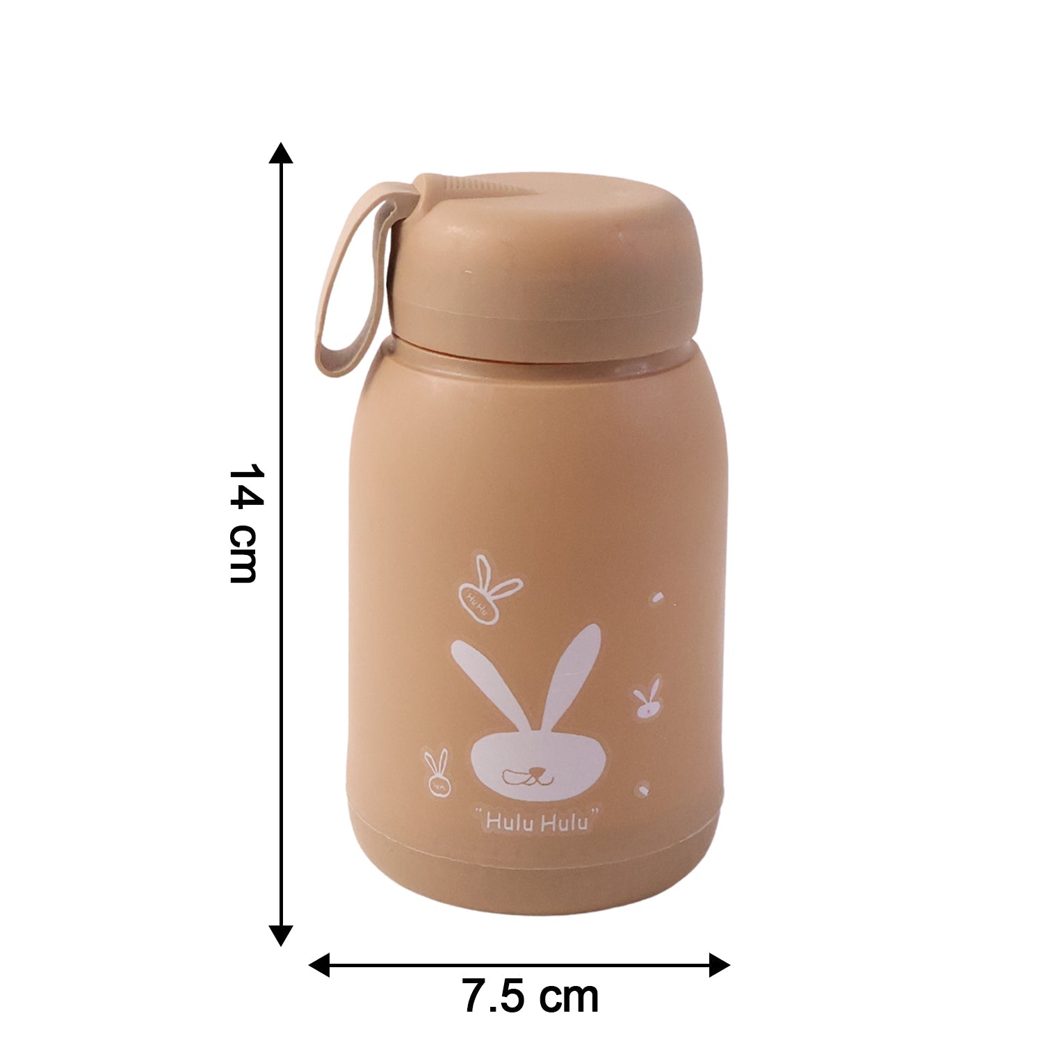 Closeup of the leak-proof screw lid on bunny print glass bottle