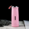 400ml pink glass water bottle for hot and cold drinks