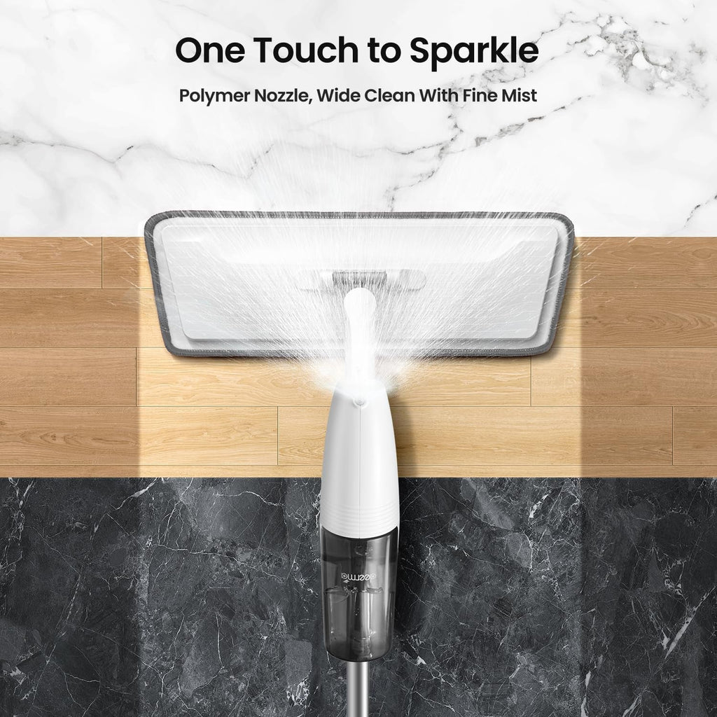 Floor cleaning spray mop with microfiber pad for quick home cleaning