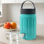 Close-up of jug handle and easy-flow tap for dispensing drinks