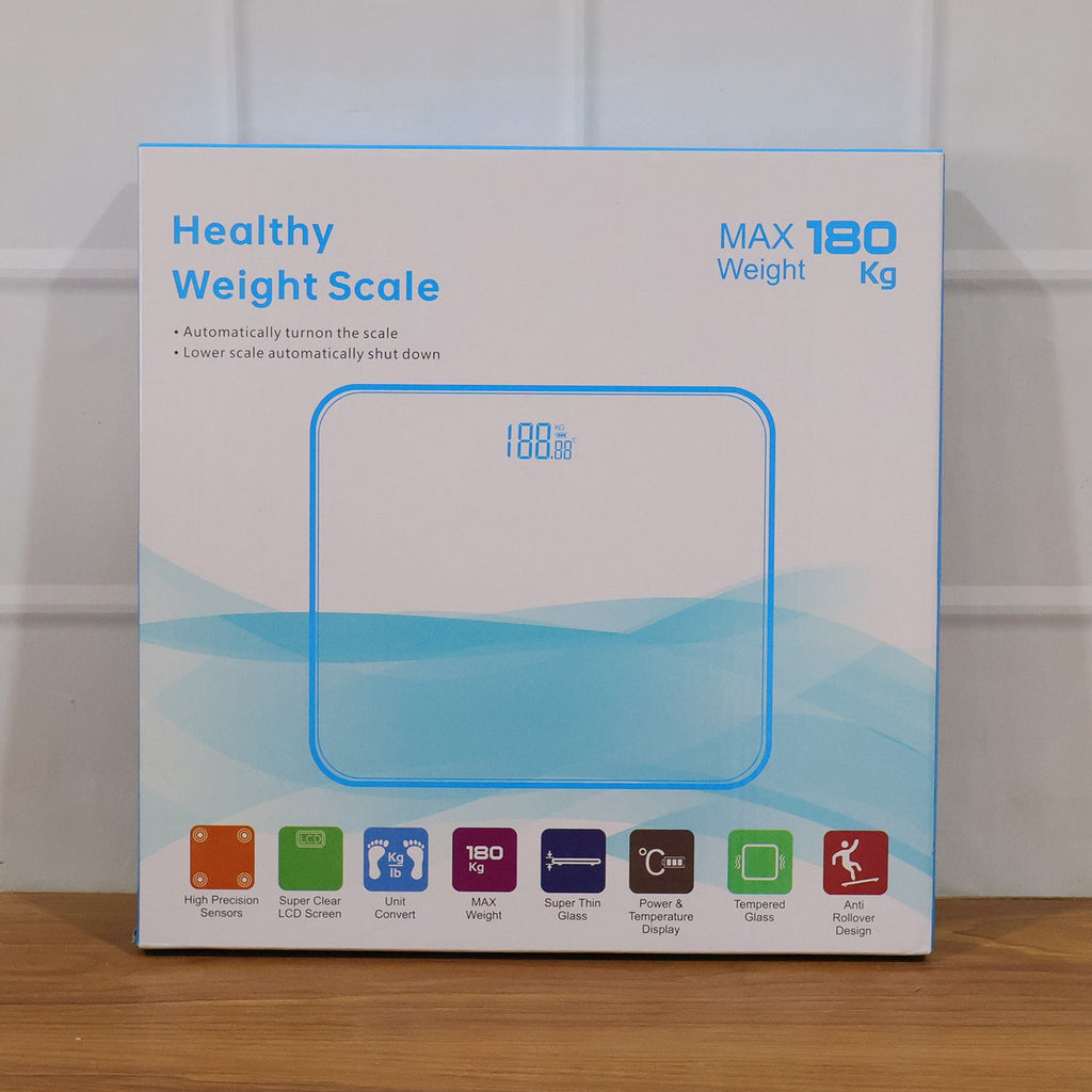 VelvaBloom digital weighing scale with packaging, indicating a new product.