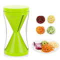 Handheld Vegetable Spiral Slicer creating zucchini noodles.