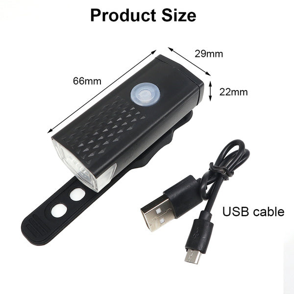 USB bike light set with high brightness and easy mount.