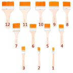 PaintEdge Flat Paint Brush Set packaging, featuring the 12 artistic brushes ready for creative projects.