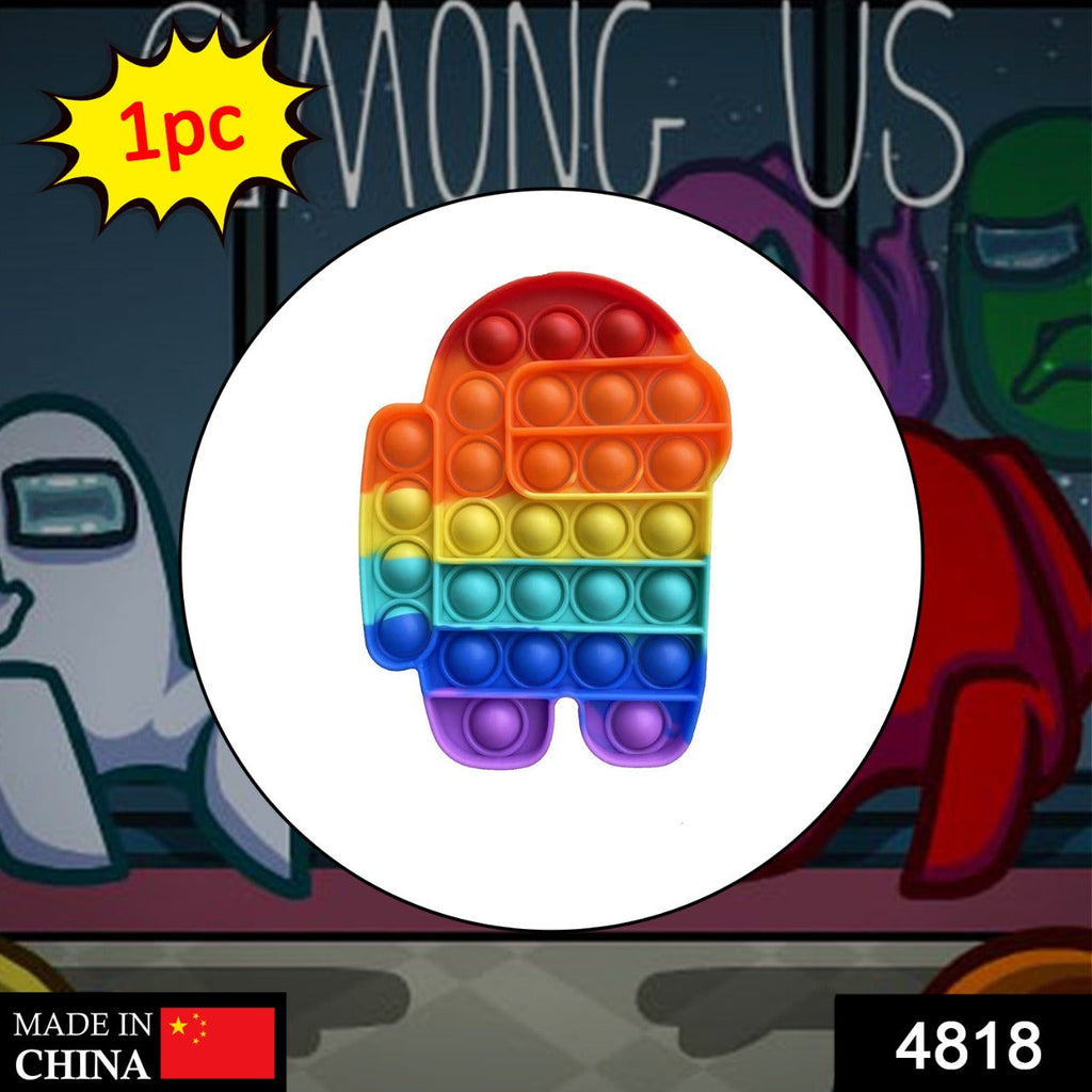 Among Us character-themed silicone fidget toy for stress relief.