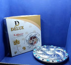 Detailed view of the durable plastic and silver-plated Rotating Dry Fruit Tray.