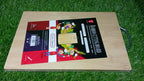 Product shot of a thick bamboo kitchen board, highlighting its robust design.