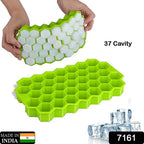 ChillPour silicone ice cube tray filled with perfectly formed ice cubes.