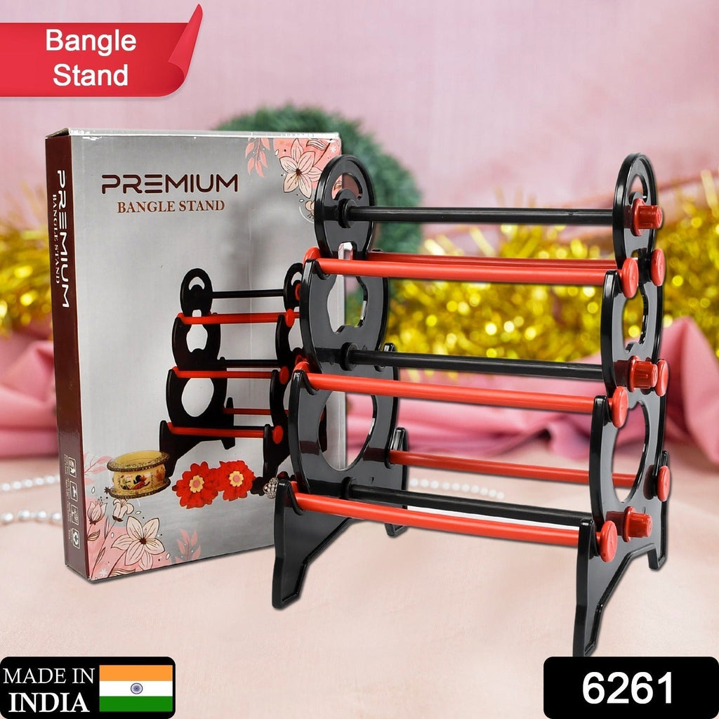 Bangles and accessories neatly arranged on the 3-step jewellery organizer for daily use.
