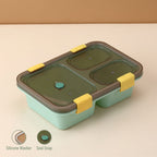 The compact kids lunch box fitting perfectly inside a school backpack.