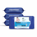 Refreshing facial cleansing wipes by Beautiful Basics, suitable for sensitive skin.