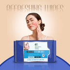 Beautiful Basics Face Wipes for Dry Sensitive Skin, showcasing the product in use.
