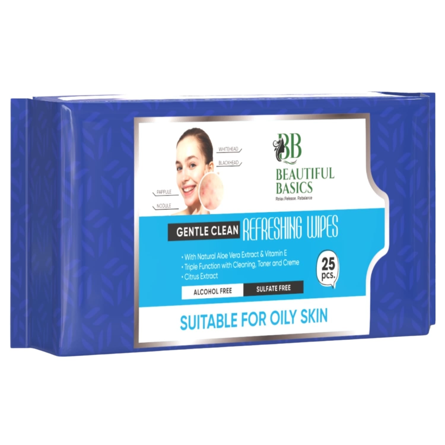 Pack of Facial Cleansing Wet Wipes for daily use.