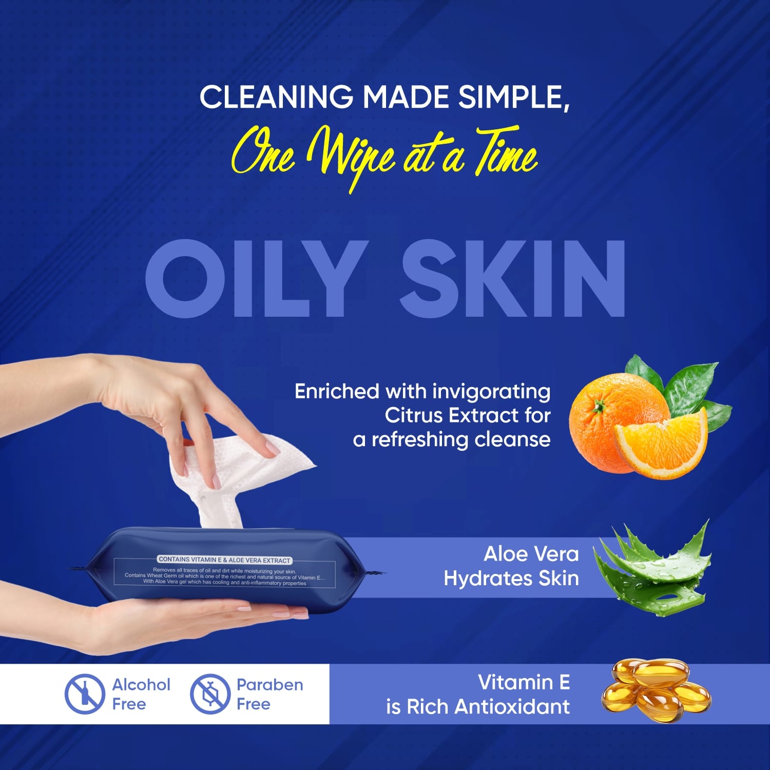 Opened pack of wet wipes showing soft texture, ideal for sensitive skin.