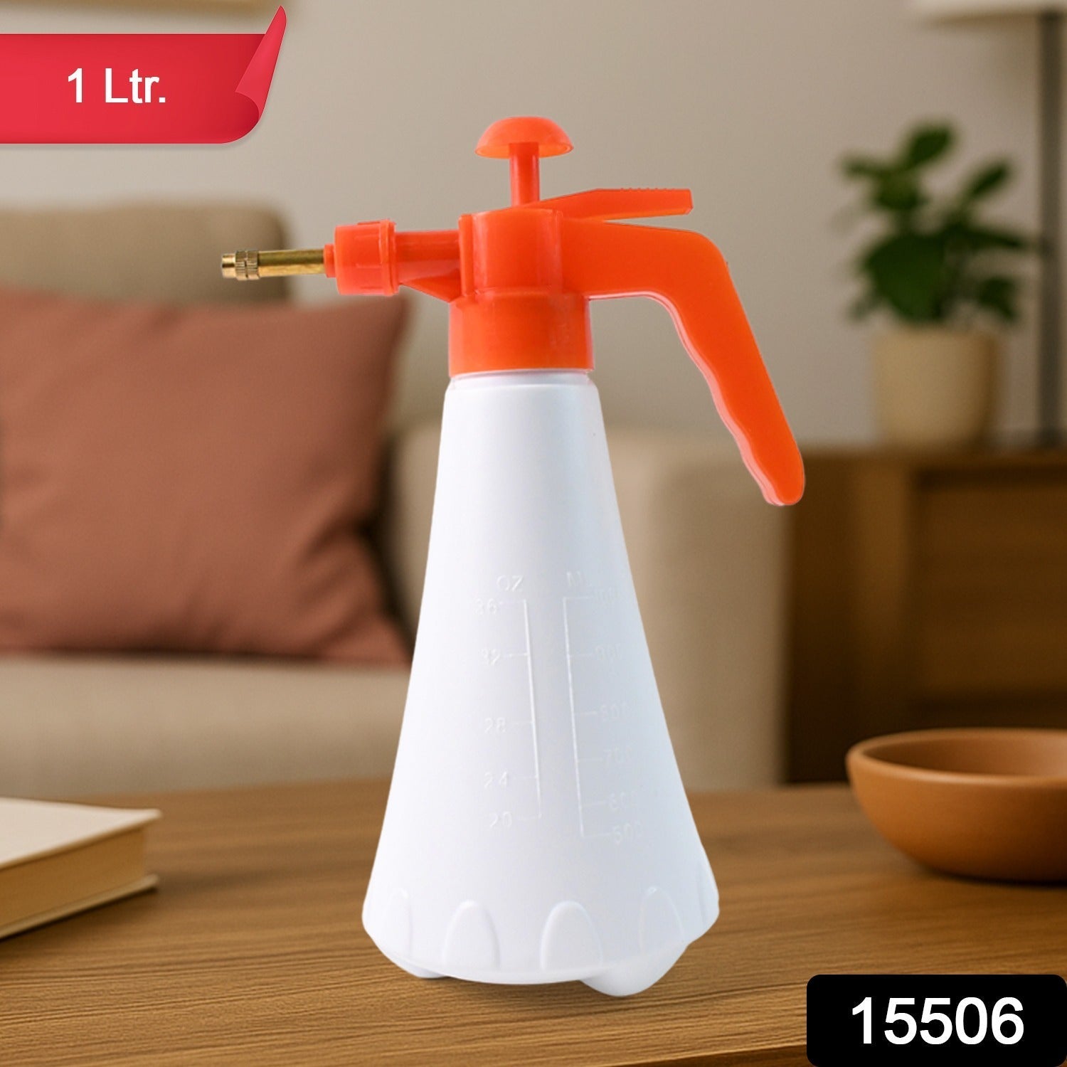 Ergonomic trigger pump of 1L handheld pressure water sprayer bottle
