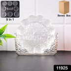 Multi-bowl plastic set ideal for serving salads and snacks