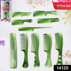Multipurpose hair comb set with assorted plastic combs for styling and grooming