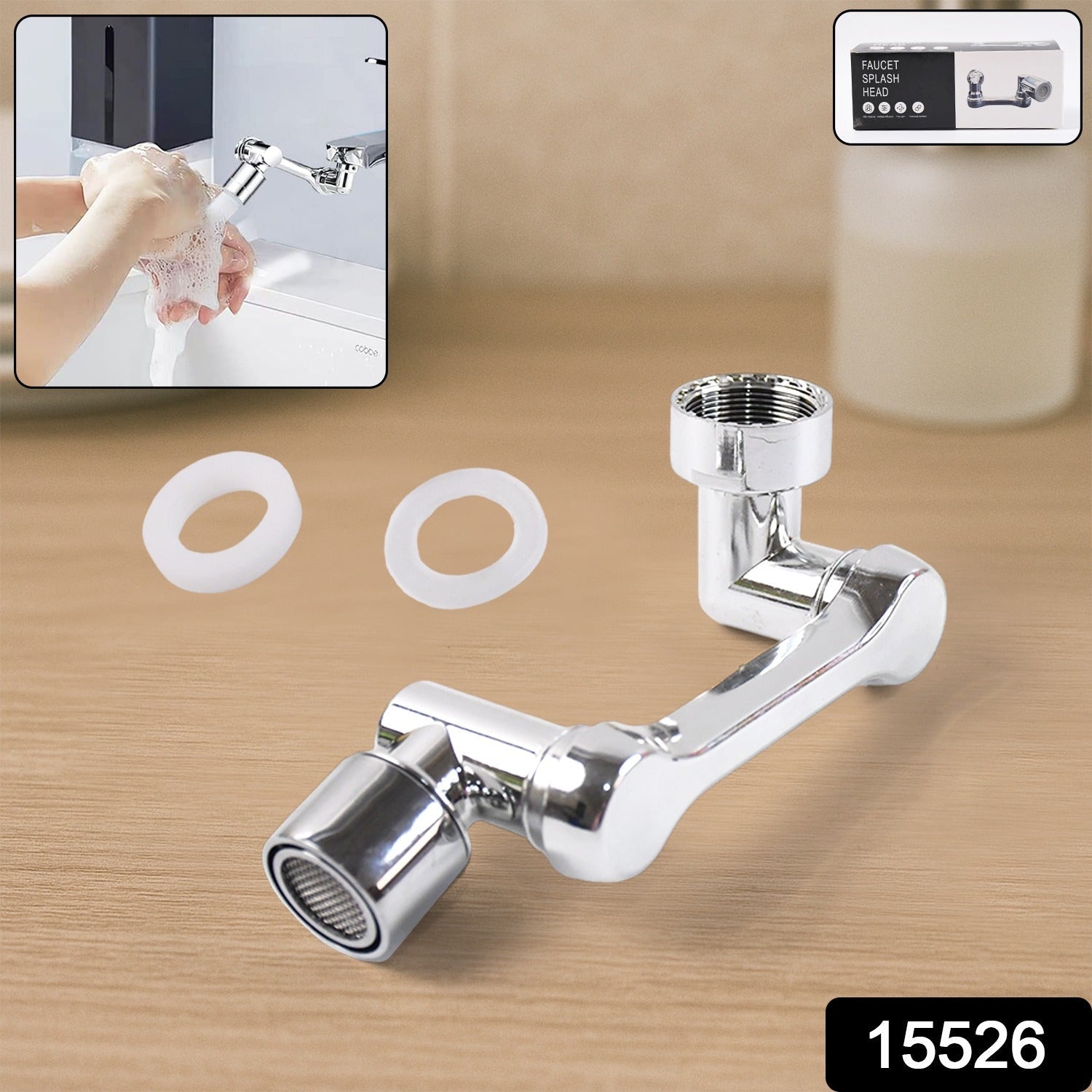 Tap adapter for water saving with adjustable faucet extension