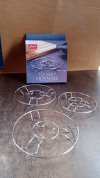 Apex stainless steel trivet 3-piece set shown on white background