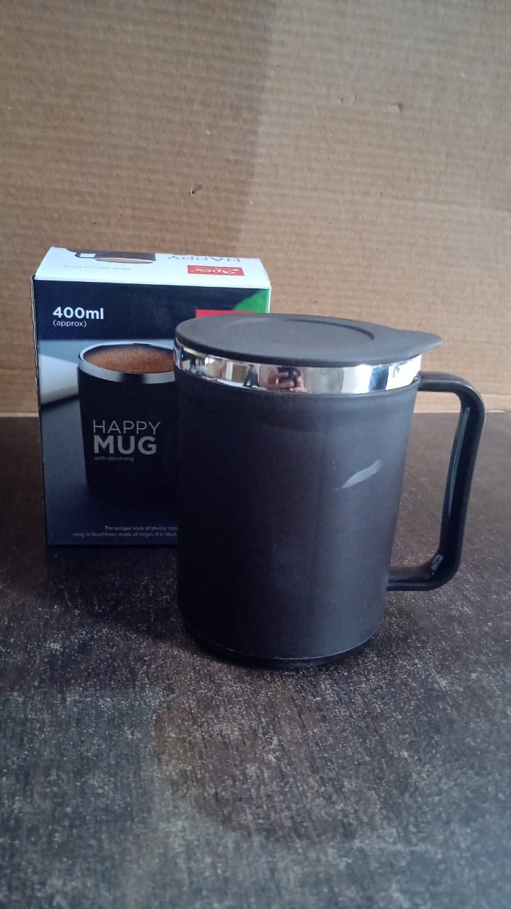 Packaging box for the Apex insulated coffee mug, indicating safe delivery.