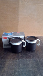 Packaging for the two-piece mocha mug set, ready for gifting.