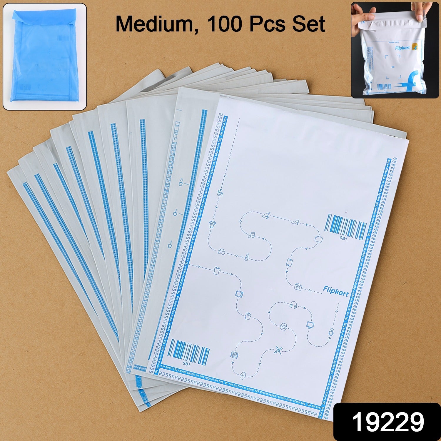 Medium size Flipkart branded secure packaging courier bag
