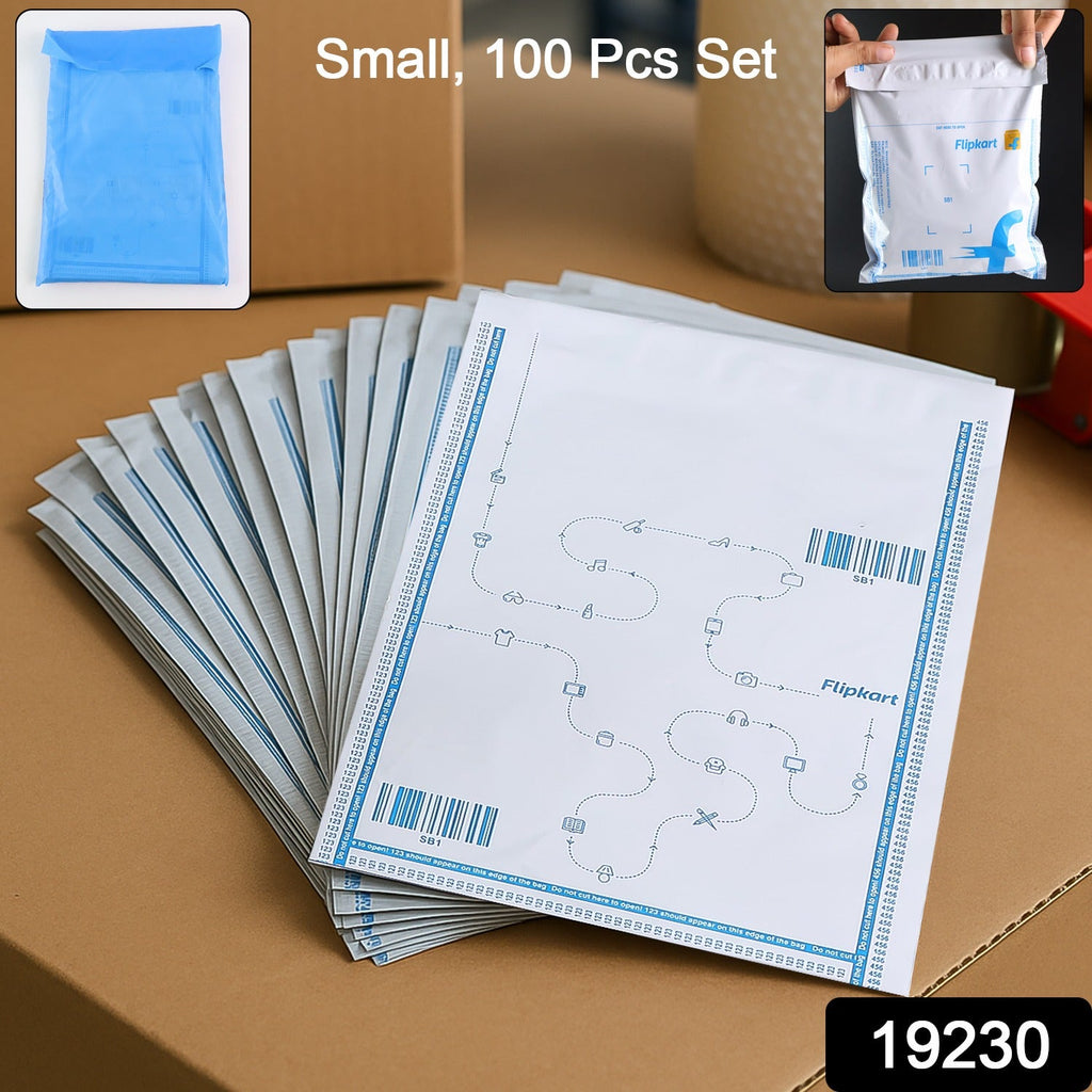 Small size Flipkart branded secure courier poly bags ready for shipment