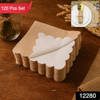 Disposable scalloped tissue napkin pack with elegant edge detail