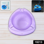 Durable heat-resistant transparent purple plastic ashtray for smokers