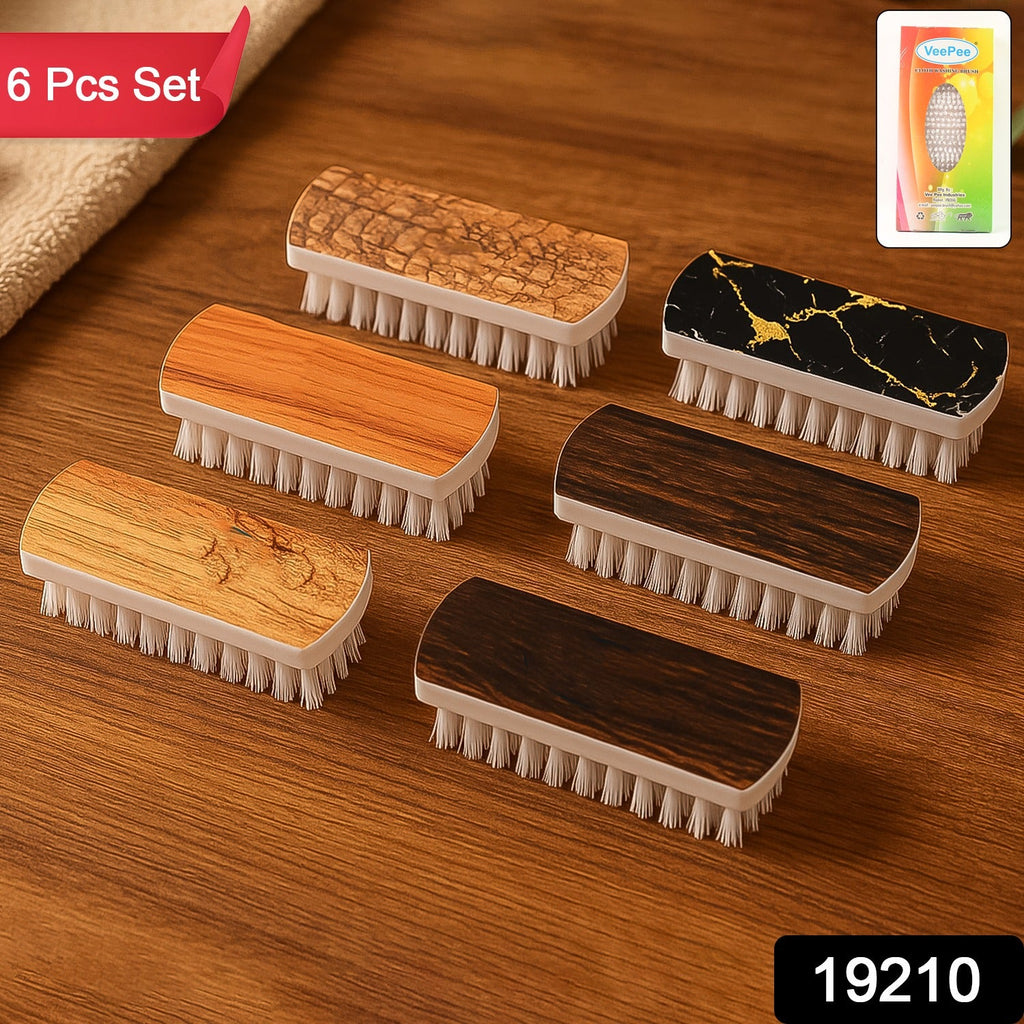 Six pieces of VeePee heavy-duty cloth washing brushes with ergonomic grips
