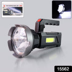 Compact rechargeable LED flashlight ideal for camping and emergency situations