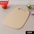 Close-up of durable plastic chopping board with non-slip surface