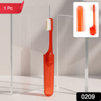 Compact travel folding toothbrush ideal for office and trips.