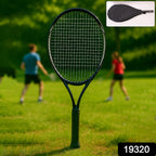 Player holding lightweight tennis racket outdoors during casual play