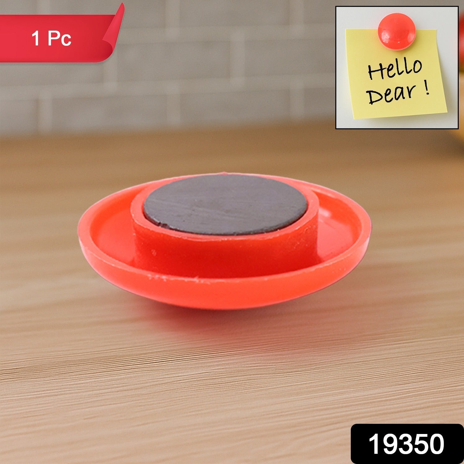 Multiple red dot magnetic board buttons holding papers on whiteboard