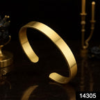 Aurelia Luxe open cuff Kada bracelet designed with a sleek gold finish