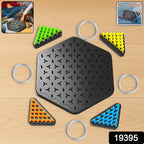 Kids playing the Triangle Color Matching Puzzle Board Game enhancing strategic thinking