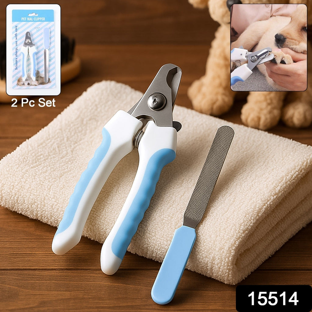 Pet grooming kit showing nail clipper and file for dogs and cats