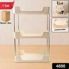 Multipurpose 3-tier storage shelf for bathroom toiletries and essentials