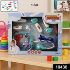 Children playing with Aditi medical role play kit and doctor accessories