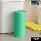 Rolled biodegradable green trash bags suitable for small bin liners