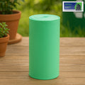 Green compostable garbage bags made from sustainable corn starch measuring 17 by 19 inches.