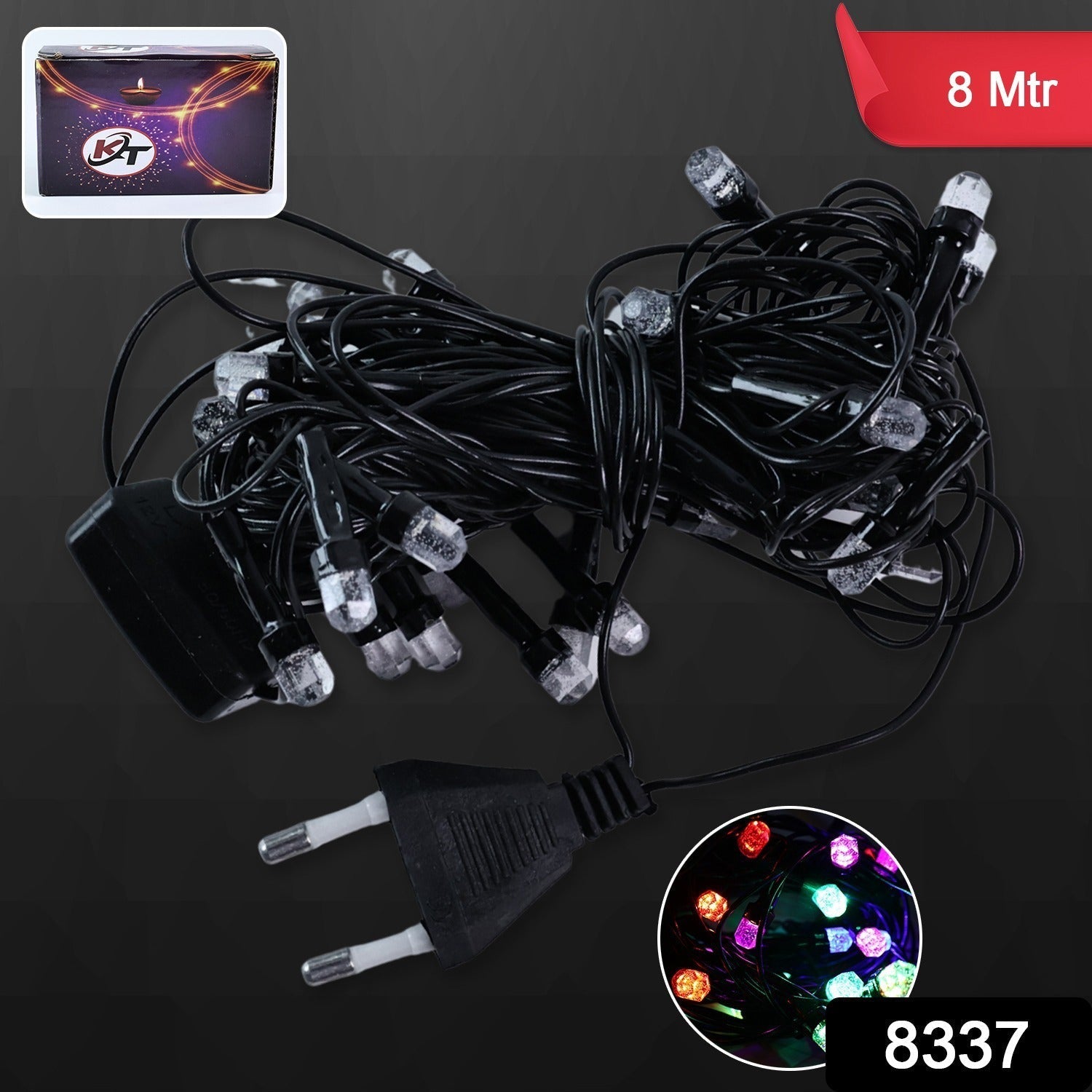 Color changing multicolor LED fairy string lights for festive decoration