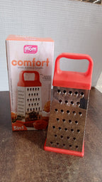 Stainless steel 5-in-1 grater and slicer for efficient kitchen food preparation