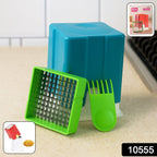 Supermom potato chipper cutter showing durable stainless steel blades