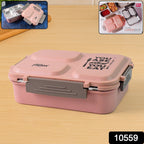 Premium stainless steel lunch box with secure locking lid for leakproof carrying