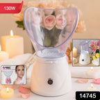 Compact facial steamer ideal for home spa and skin hydration